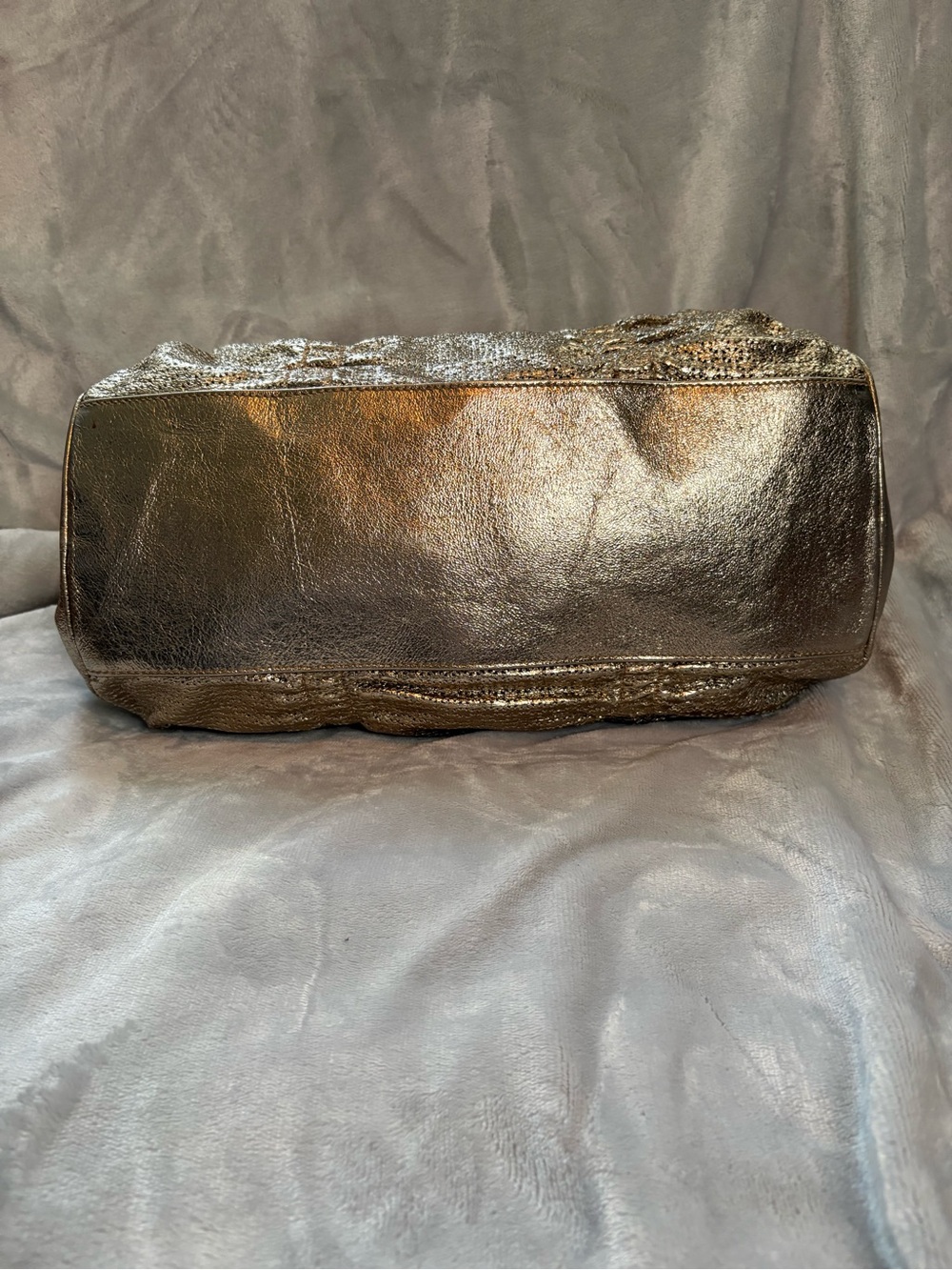 Castellari Milano Metallic Gold Leather Shoulder Bag - Vintage Y2K - Picture 4 of 8
